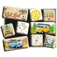 Nostalgic-Art Magnet 9tlg. Magnetset - Volkswagen - VW Bulli - Let's Get Lost