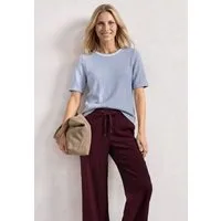 STREET ONE Kurzarmshirt Kurzarm Sommershirt im Strick-Look mit Rundhals