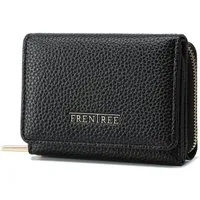 Frentree Geldbörse Damen klein Portemonnaie mit Reißverschluss RFID, 8 Karten, Scheinfach (Kompakte Brieftasche mit zwei separaten, großen Fächern für Dokumente), passt problemlos in Handtasche oder Hosentasche, elegant und praktisch