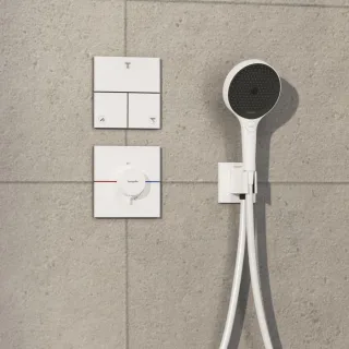 hansgrohe ShowerSelect Comfort E Ventil 15573700 UP, für 3 Verbraucher, mattweiß