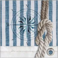 Ambiente Luxury Paper Products Papierserviette, Servietten Papier 33x33cm 3-lagig mit maritimem Kompass Motiv 20 Stück