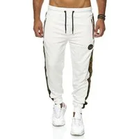 RedBridge Jogginghose mit goldenen Details und seitlichem Musterstreifen Auffälliges Design