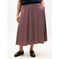 Tommy Hilfiger Curve A-Linien-Rock CRV VIS TWILL A-LINE MIDI SKIRT in großen Größen
