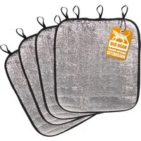 BigDean Thermositzkissen 4x Thermo Sitzkissen 35x40cm Outdoor Event Alu Kissen faltbar, Set, 4-tlg., Sitzkissen, Alubeschichtet, Eventkissen, Wasserdicht, Faltbar
