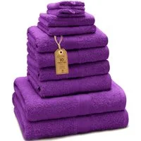 NatureMark Handtuch Set 10 tlg. Frottier Handtuch-Set, 100% Baumwolle (10-St), 4X Handtücher, 2X Duschtücher, 2X Gästetücher, 2X Waschhandschuhe