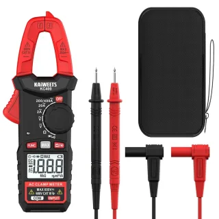 EU Direct KAIWEETS KC400 Digital Clamp Meter 5-In-1 AC 400A Current AC/DC 600V Voltage 20MΩ Resistance 2000-Count CAT II
