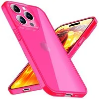 Nalia Smartphone-Hülle Apple iPhone 15 Pro Max 17 cm (6,7 Zoll), Klare Neon Silikon Hülle / Bunt / Durchsichtig Transparent / Slim Case