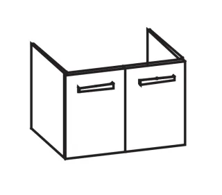 Artiqua 413 Waschtischunterschrank für it! 121980 Weiß Glanz, 413-WU2T-K113-7050-68 413-WU2T-K113-7050-68