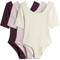 The Set Langarmbody The Set Gerippte Langarm-Bodysuits, 3er-Pack (3-tlg)
