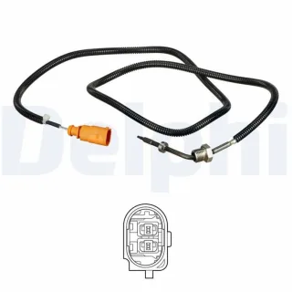 Delphi Abgastemperatursensor VW Transporter T5 2,5 TDI TS30264