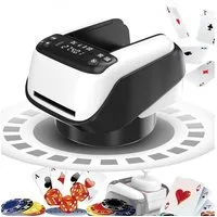 TWUFY Spiel Automatischer Kartengeber Kartenausgabeautomat Kapazität, Kartenspiel, für bis zu 4 Kartendecks, 360° für Familienspiel, Gesellschaftsspiel