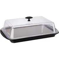 APS Buffet-Vitrine Thermo Tablett Set, Edelstahl, Kunststoff, (Set, 1-tlg), mit Haube, 43x29 cm, inkl. Kühlakkus