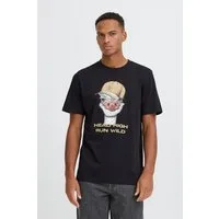 Blend T-Shirt BHKURT FUNNY GRAPHIC S/S TEE mit normaler Länge, ohne Verschluss, aus Baumwolle und Single Jersey