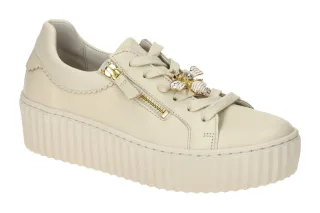 Gabor 63.201.22 Damen Sneaker Beige Panna Gold - Best Fitting Echtleder Komfo...