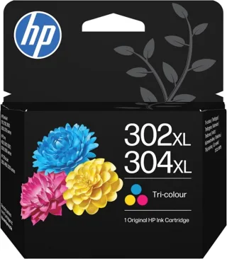 HP 302XL/304XL Tri-clr Original Ink (Schwarz)