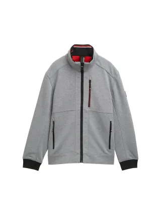 Tom Tailor - Übergangsjacke mit Reflektoren steel knitted structure - Gr. - XXXL