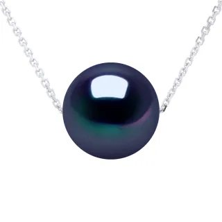 Halskette – echte Süßwasser-Zuchtperle, rund, 9–10 mm
