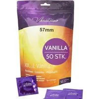 Vibratissimo Kondome Premium Vanilla, verschiedene Größen, aromatisiert mit dezentem Vanilleduft, 47-69mm Durchmesser