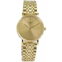 Tissot Quarzuhr Tissot Herren/Damen Quarz Uhr Everytime Medium T1094103302100, (Gold)