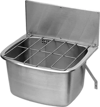 KWC Aquarotter Mehrzweckbecken, SIRIUS, Edelstahl, 560x310x460 mm, Klapprost und Spritzwand, 2000103 2000103649