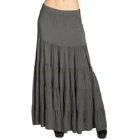 Caspar Faltenrock RO020 langer eleganter Damen Maxi Sommer Rock Maxirock - bodenlang bei ca. 157 cm Körpergröße