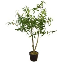 Künstliche Zimmerpflanze Kunstpflanze im Blumentopf 105 cm - Olivenbaum Zimmerpflanze, Spetebo, Höhe 105.00 cm, künstliche Deko Zimmerpflanze Kunstblume Kunstbaum mit Blumentopf