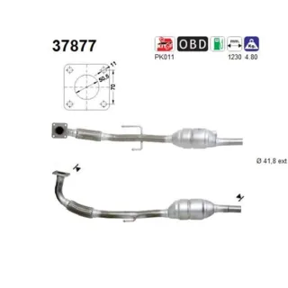 AS Katalysator  Seat Arosa VW Lupo Polo 6N 1,0 1,4
