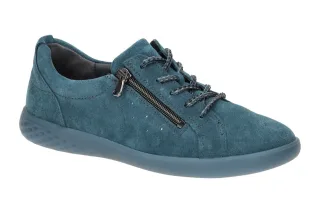 Waldl?ufer 947001 H-Cloe Damen Schn?r-Halbschuhe Blau Lago/Silber Bequem Extr...