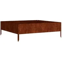 vidaXL Hochbeet Hochbeet 100x100x33,5 cm Cortenstahl (1 St)