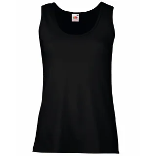 Fruit Of The Loom Lady-Fit Valueweight Damen Tank-Top (Schwarz)