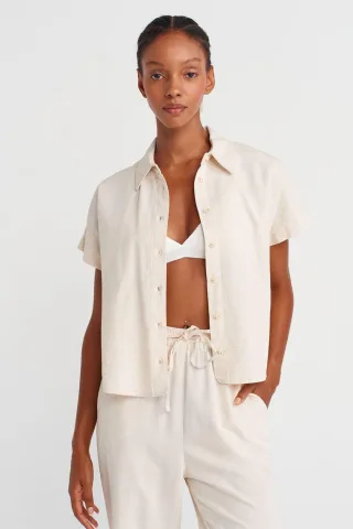 Oversized Crop Shirt