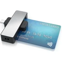 CSL Speicherkartenleser USB Typ C Smart Card Reader / Chipkartenleser und Schreiber, ISO 7816, Win 10–11, Android, Personalausweis, Krankenkassen & Bankkarten