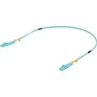 LWL Kabel 10 Gbps OM3 Duplex LC türkis, 0,5 Meter