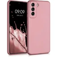kwmobile Handyhülle Handyhülle für Samsung Galaxy S21 FE Hülle, Silikon Case metallisch schimmernd - Schutzhülle Cover