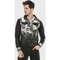 Cipo & Baxx Jeansjacke Jacke im Kontrast-Look