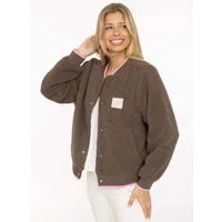 Zwillingsherz Bomberjacke "Smile Love" seitliche Taschen, Knopfleiste, Kontrastbündchen, Patch