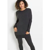 bonprix Longpullover aus Viskose-Mix, mit Langarm, für Wintermode, Oversize Passform