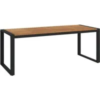 vidaXL Gartentisch Gartentisch mit Gestell U-Form 200x90x75 cm Massivholz (1-St)