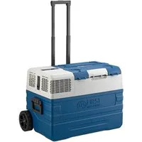 TZS FIRST AUSTRIA Elektrische Kühlbox Kompressor 52 L, 60 W Kühlleistung, -20°C bis +20°C, Trolleyfunktion, Innenbeleuchtung, USB-Anschluss, Display oder App, Tragegriffe