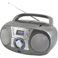 Soundmaster SCD1800TI tragbares Digitalradio CD-Player DAB+ UKW-RDS USB Bluetooth Digitalradio (DAB) (DAB+, UKW-RDS, 4 W, CD-Player, Bluetooth, USB, Wecker, tragbar, Hörbuchfunktion)