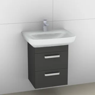 Artiqua 414 Waschtischunterschrank für Sentique 514361 Anthrazit Glanz, 414-WU2L-V12-7065-51 414-WU2L-V12-7065-51