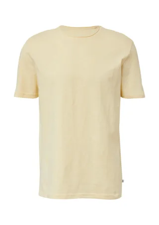 Q/S designed by - Baumwollshirt mit Rollkante gelb - Gr. - XXL