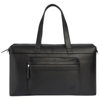 Lyle & Scott Premium Leder Schwarze Reisetasche