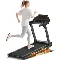UMAY Laufband für zuhause (leiser Lauftrainer für Büro-Fitnessstudio, 3-Bildschirm-Display und 12 Programme, 12 km/h Laufgeschwindigkeit für Zuhause, 3 PS elektrischer Lauftrainer), 3-in-1-Laufband mit 15 % Steigung, 180 kg Belastbarkeit