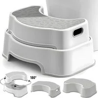 AKKEE Toiletten-Stuhl Toilettenhocker Erwachsene, Ergonomischer Toilettenhocker, Rutschfester Badezimmer-Kindertoilettenhocker
