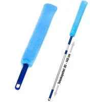 Das Blaue Wunder® Staubwedel SOFT Multi Duster, Staubmagnet mit Extra Langen Fasern (1-St), Waschbar, Staubputzen mit biegbarem Teleskopstab für Haushalt