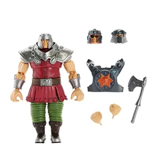 MASTERS OF THE UNIVERSE Masterverse Ram Man Actionfigur - 30 Bewegungspunkte abnehmbarer Brustpanzer 3 Köpfe 2 Handsets Kampfaxt für Kinder ab 6 Jahren HLB57