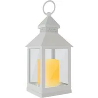 EAXUS LED Laterne Windlicht mit realistischem Flammeneffekt, LED fest integriert, warmweiß, 360° drehbarer Aufhängering, täuschend echte LED-Kerze