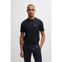BOSS GREEN Rundhalsshirt Tee Regular Fit Stretch Jersey Cotton, Logo on Chest, Rundhals