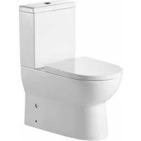 HAK WC-Komplettset HAK MALTA Kombi-WC, spülrandlos, inkl. Toilettensitz !, (3-St)